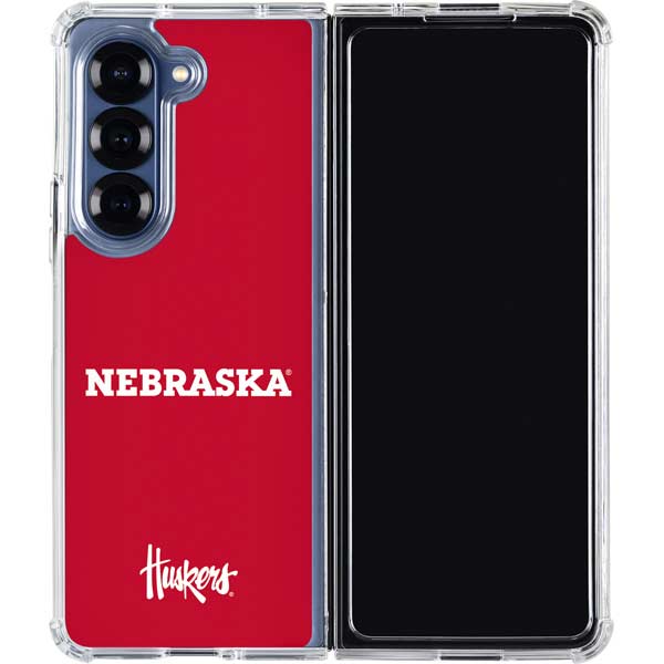 University of Nebraska Red Galaxy Z Fold7 Clear Case