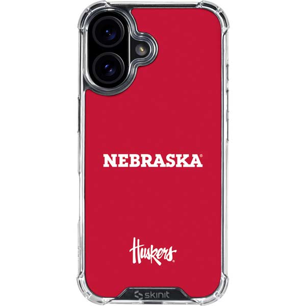 University of Nebraska Red iPhone 17 Clear Case