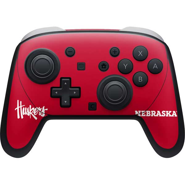 University of Nebraska Red Nintendo Switch 2 (2025) Pro Controller Skin