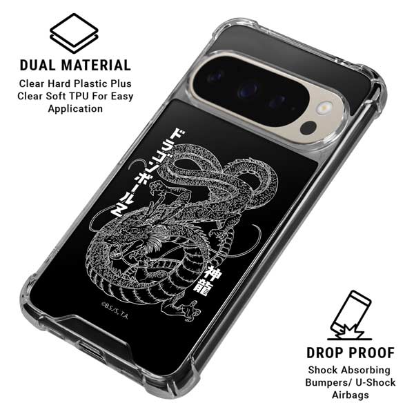 Dragon Ball Z Negative Shenron Google Pixel 9 Pro XL Clear Case