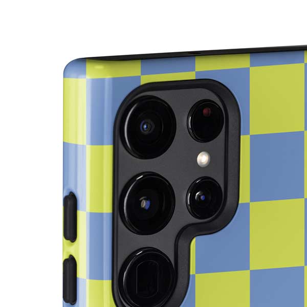 Neon Checkered Galaxy S25 Ultra Impact Case