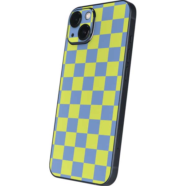 Neon Checkered iPhone 15 Skin