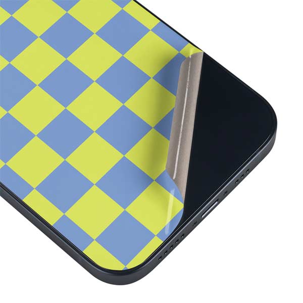 Neon Checkered iPhone 15 Skin