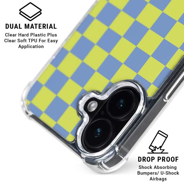 Neon Checkered iPhone 16 MagSafe Case