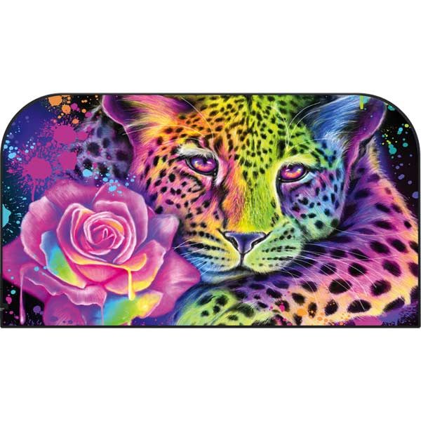Neon Rainbow Cheetah with Rose by Sheena Pike Nintendo Switch 2 (2025) with Joy-Con Skin