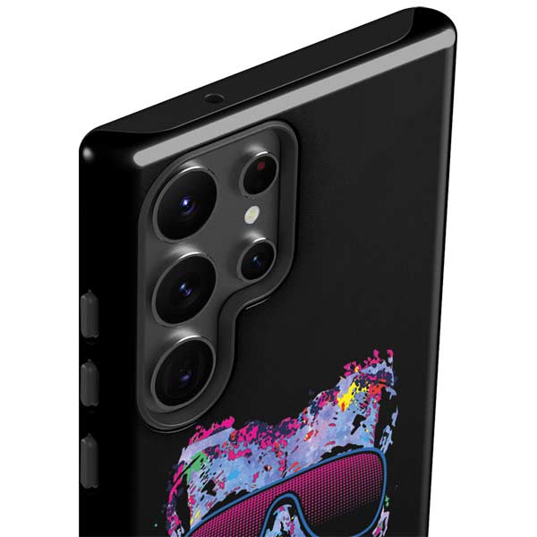 Liquid Blue Neon Skull with Glasses Galaxy S23 Ultra Pro Case