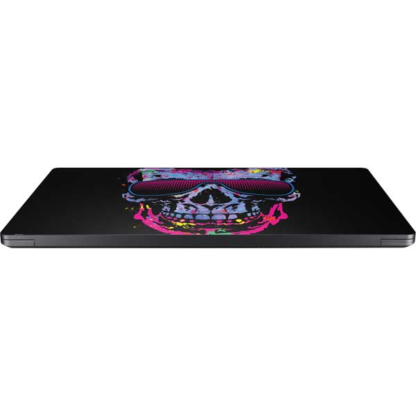 Liquid Blue Neon Skull with Glasses Surface Laptop 7 15in Skin