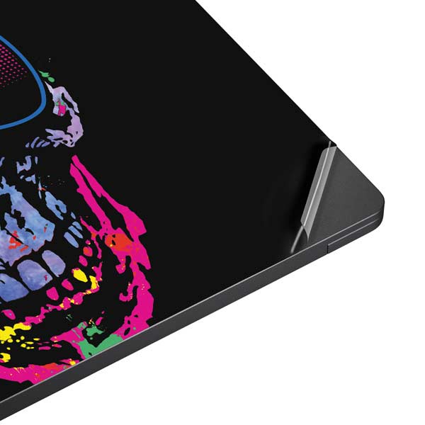Liquid Blue Neon Skull with Glasses Surface Laptop 7 15in Skin