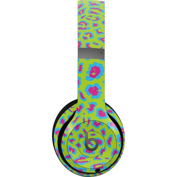 Neon Splash Leopard Animal Print Color Pop Beats Solo 4 Wireless Headphones Skin
