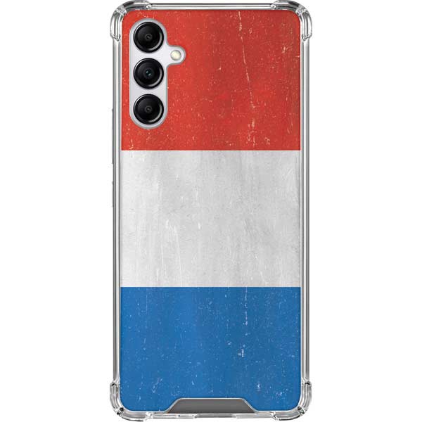 Netherlands Flag Distressed Gabb Phone 4 Clear Case