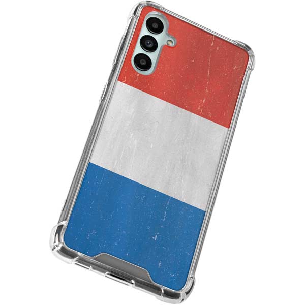 Netherlands Flag Distressed Gabb Phone 4 Clear Case