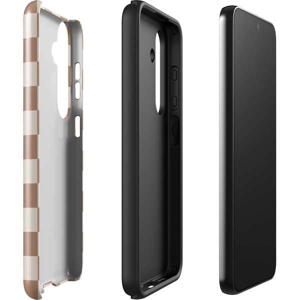 Neutral Checkered Galaxy S25 Plus Impact Case