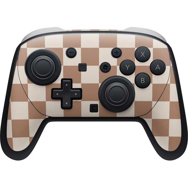 Neutral Checkered Nintendo Switch 2 (2025) Pro Controller Skin