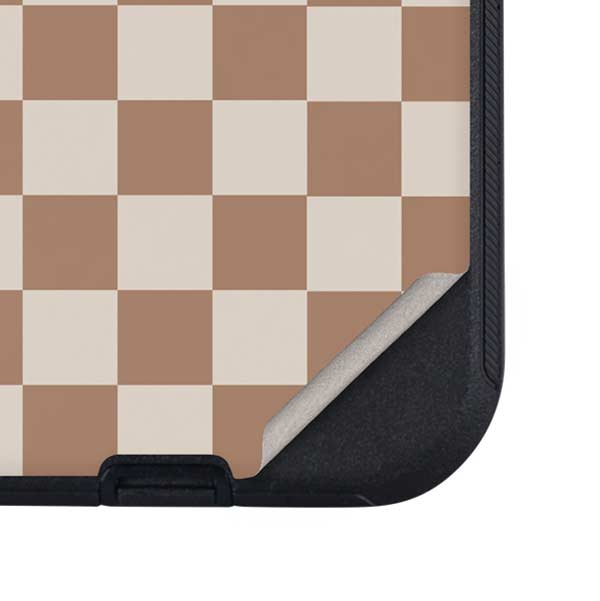 Neutral Checkered Otterbox Defender iPhone Skin