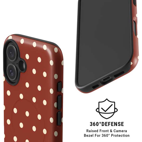 Neutral Polka Dots iPhone 16 Magsafe Impact Case