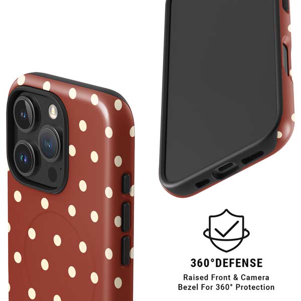 Neutral Polka Dots iPhone 16 Pro Magsafe Impact Case