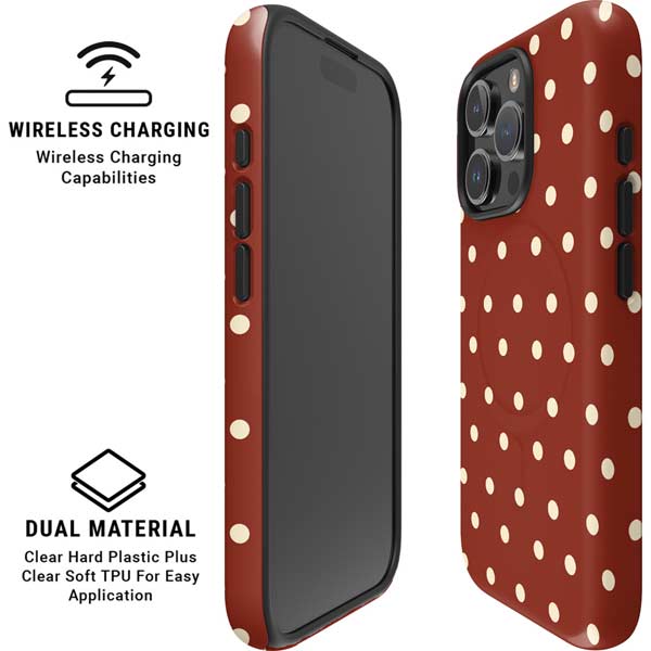 Neutral Polka Dots iPhone 16 Pro Magsafe Impact Case