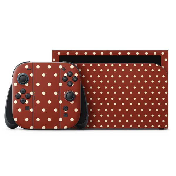 Neutral Polka Dots Nintendo Skins