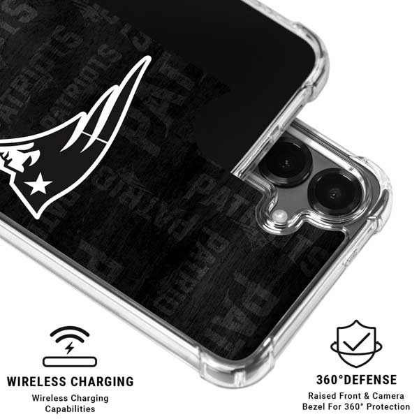 NFL New England Patriots Black & White Galaxy S26 Clear Case