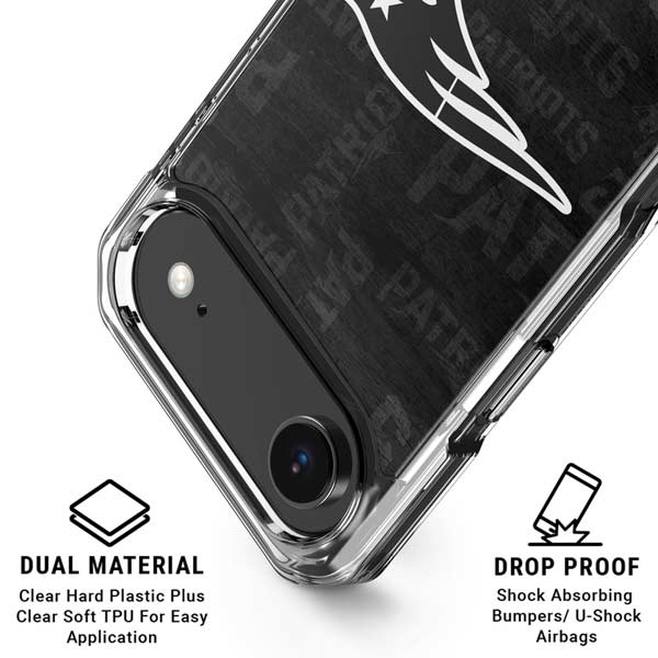NFL New England Patriots Black & White iPhone 17 Air Clear Case