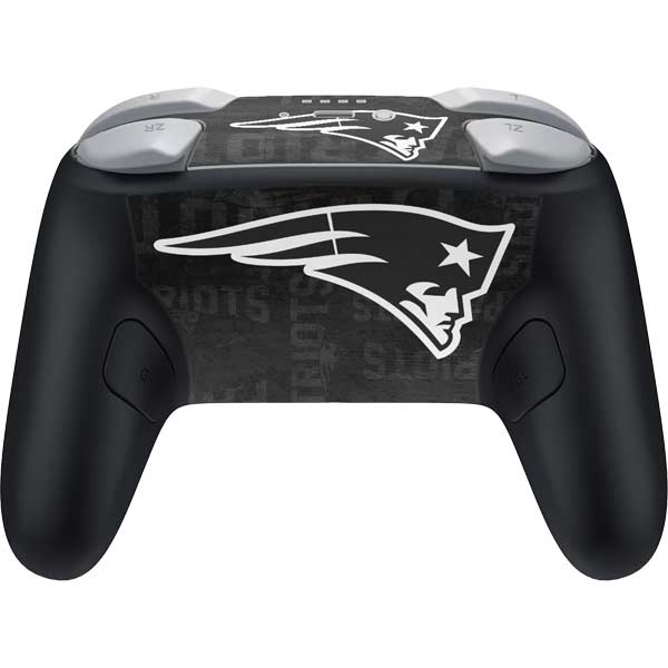 NFL New England Patriots Black & White Nintendo Switch 2 (2025) Pro Controller Skin