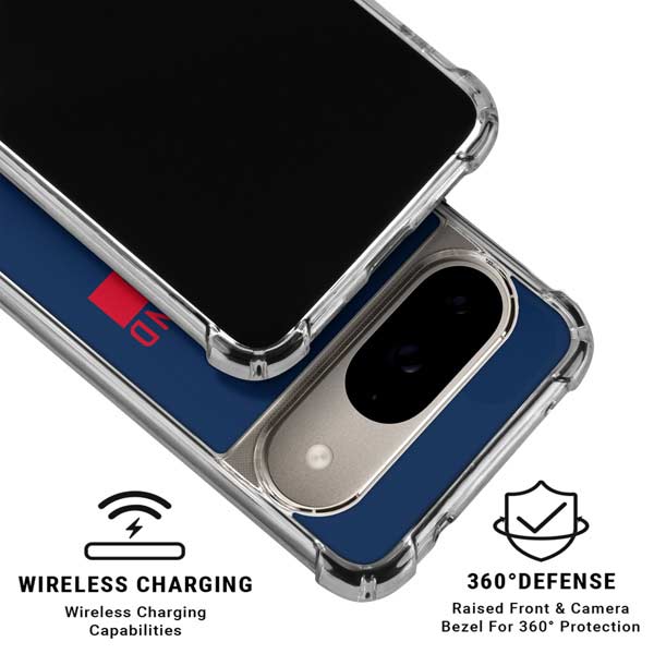 NFL New England Patriots Blue Performance Series Google Pixel 10 Clear Case