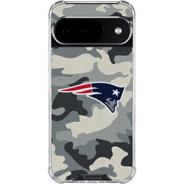 NFL New England Patriots Camo Google Pixel 10 Clear Case