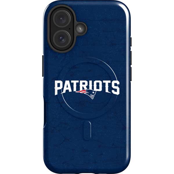NFL New England Patriots Distressed iPhone 16 Magsafe Impact Case
