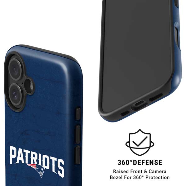 NFL New England Patriots Distressed iPhone 16 Magsafe Impact Case