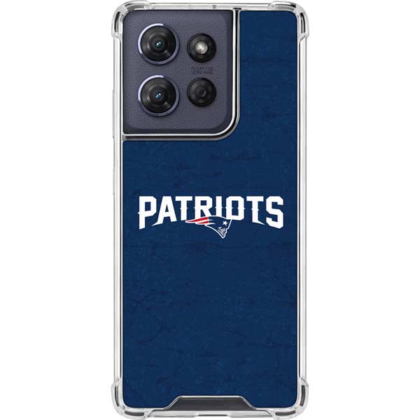 NFL New England Patriots Distressed Moto G Play 5G (2025) Clear Case