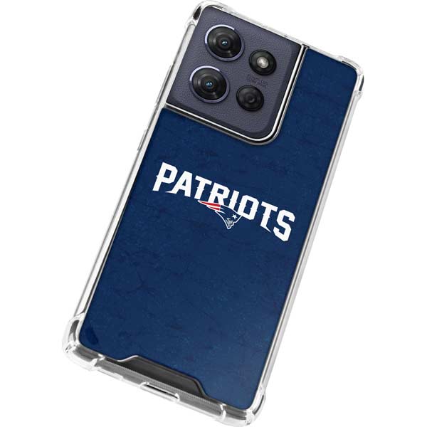 NFL New England Patriots Distressed Moto G Play 5G (2025) Clear Case