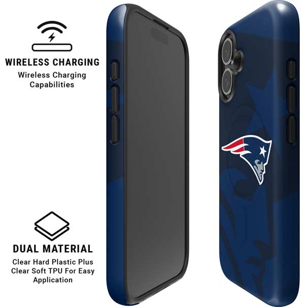 NFL New England Patriots Double Vision iPhone 16 Magsafe Impact Case