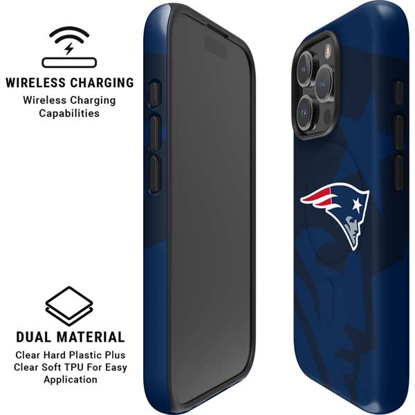 NFL New England Patriots Double Vision iPhone 16 Pro Max Magsafe Impact Case