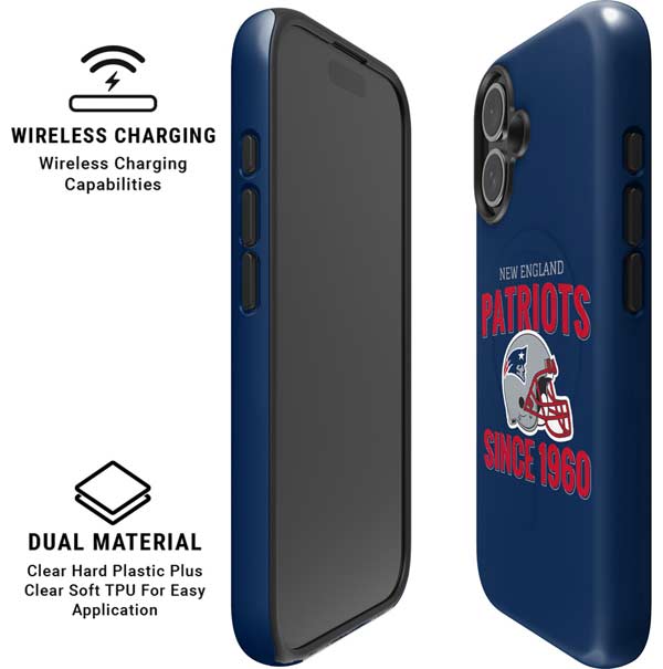 NFL New England Patriots Helmet iPhone 16 Plus Magsafe Impact Case