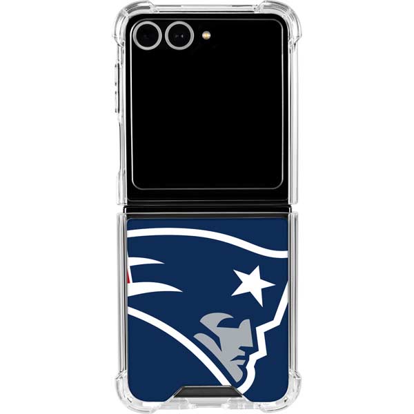 NFL New England Patriots Large Logo Galaxy Z Flip7 Clear Case