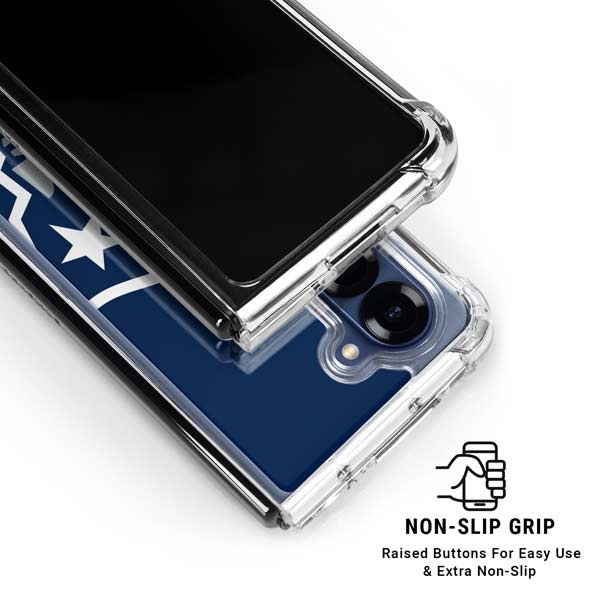 NFL New England Patriots Large Logo Galaxy Z Fold7 Clear Case