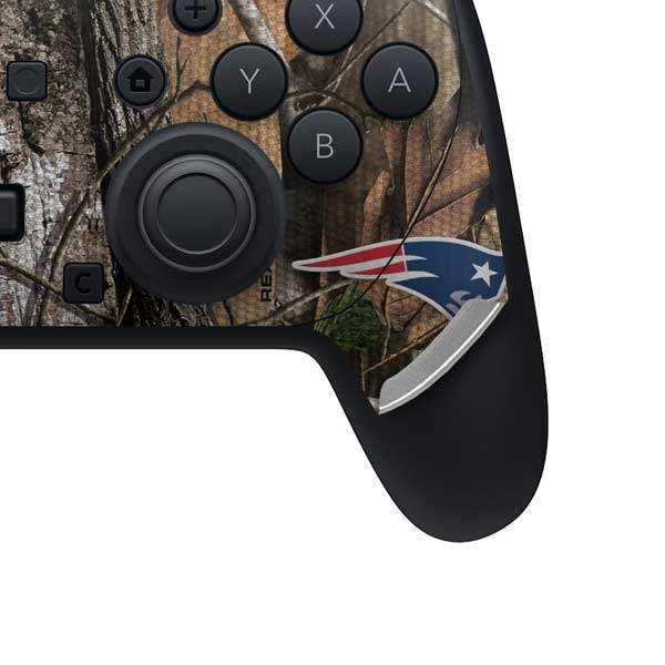 NFL New England Patriots Realtree AP Camo Nintendo Switch 2 (2025) Pro Controller Skin