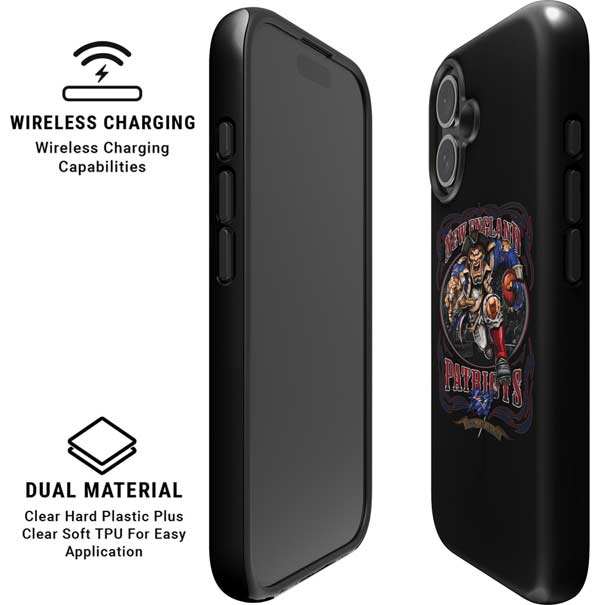 Liquid Blue NFL New England Patriots Running Back iPhone 16 Magsafe Impact Case