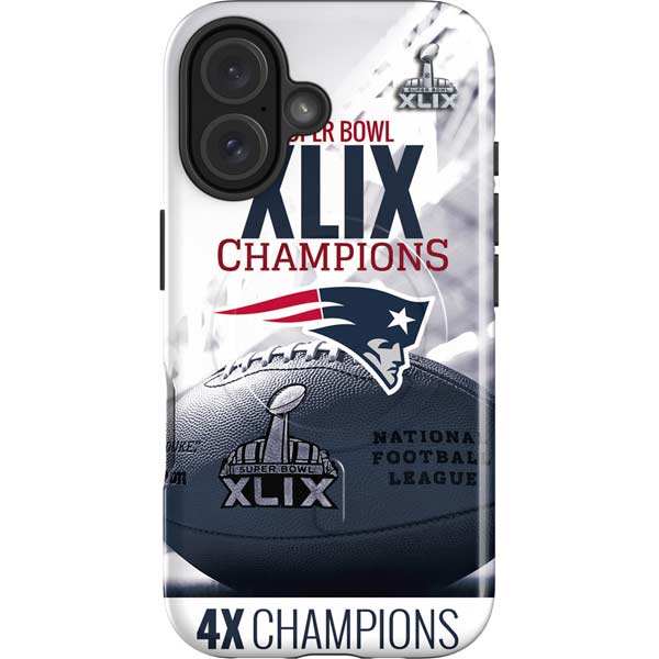 NFL New England Patriots Super Bowl Champs iPhone 16 Plus Magsafe Impact Case
