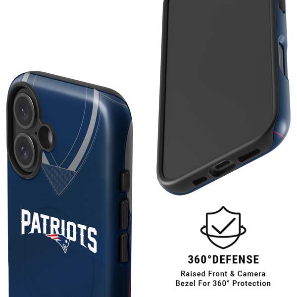 NFL New England Patriots Team Jersey iPhone 16 Plus Magsafe Impact Case