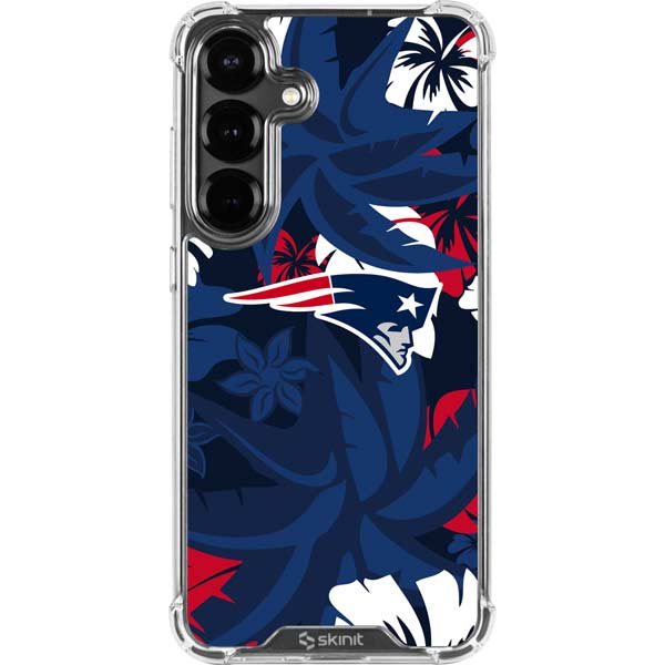 NFL New England Patriots Tropical Print Galaxy S26 Clear Case
