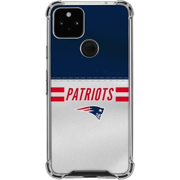 NFL New England Patriots White Striped Pixel Cases