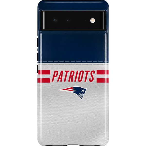 NFL New England Patriots White Striped Pixel Cases
