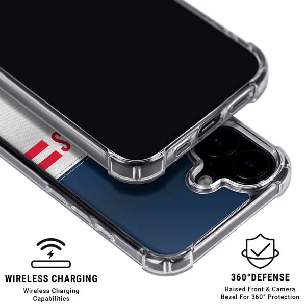 NFL New England Patriots White Striped iPhone 17 MagSafe Case
