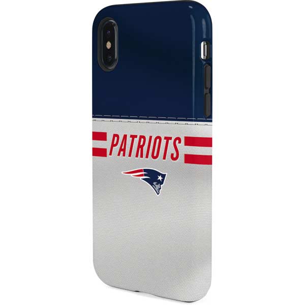 NFL New England Patriots White Striped iPhone XS Pro Case