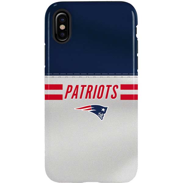 NFL New England Patriots White Striped iPhone XS Pro Case