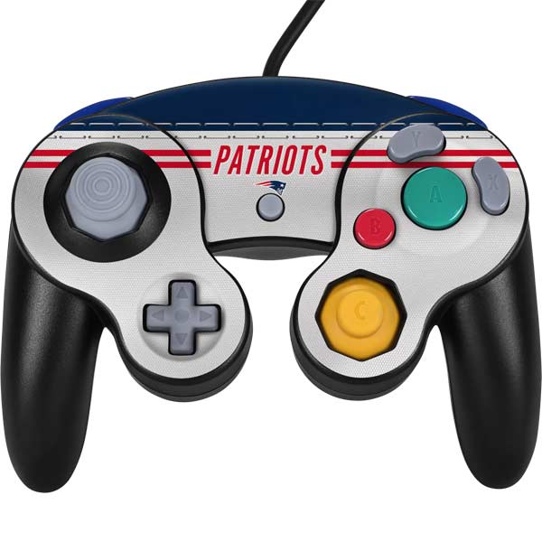 NFL New England Patriots White Striped Nintendo Skins