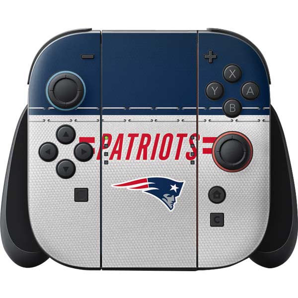 NFL New England Patriots White Striped Nintendo Skins