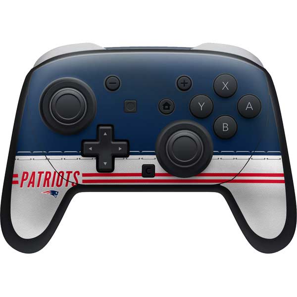 NFL New England Patriots White Striped Nintendo Skins