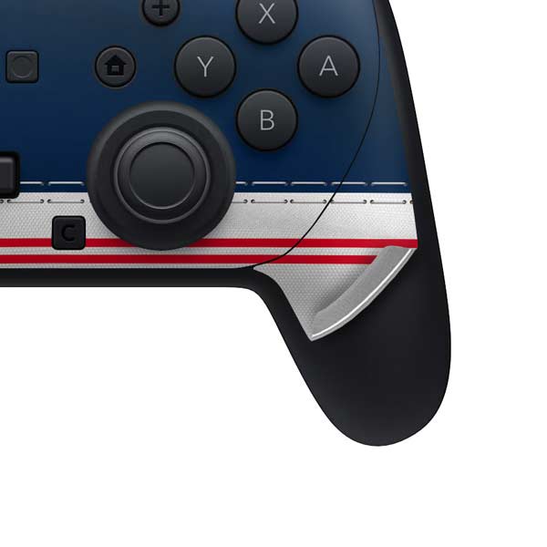 NFL New England Patriots White Striped Nintendo Switch 2 (2025) Pro Controller Skin